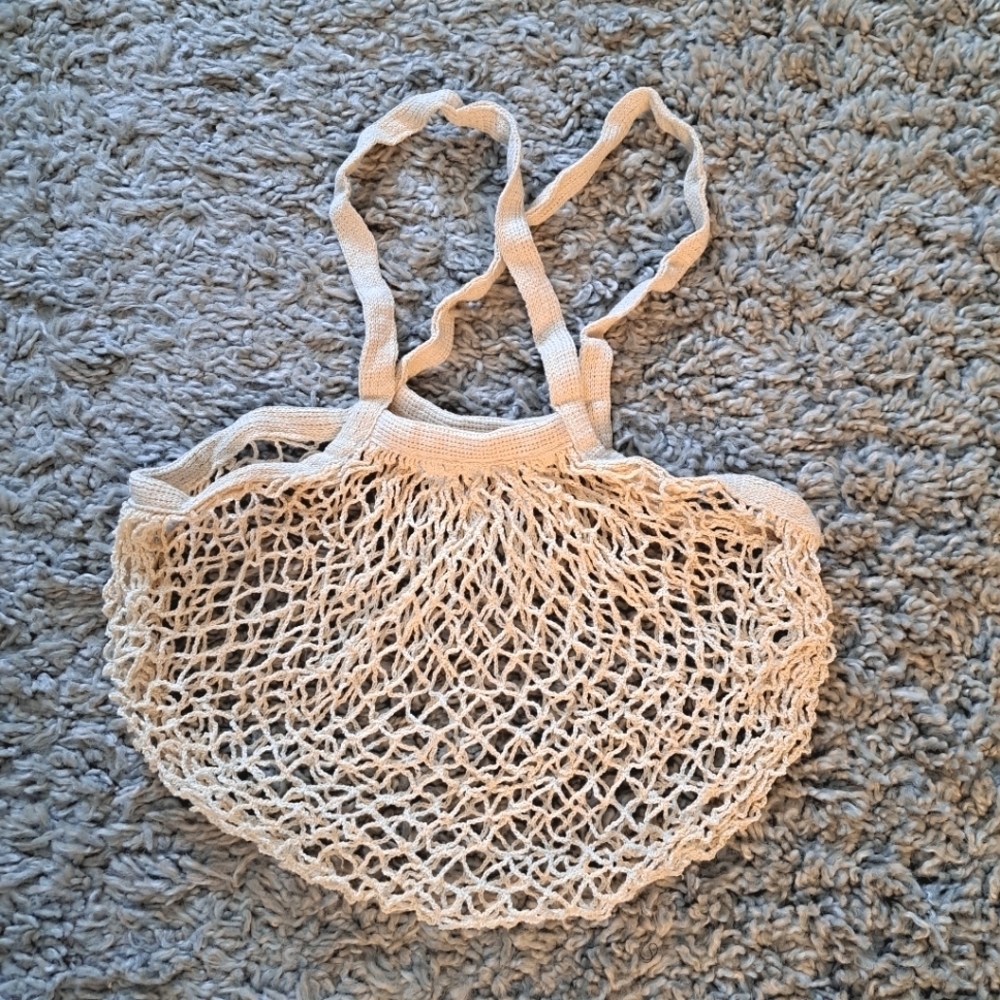 Stoneleigh boho style mesh woven tote bag